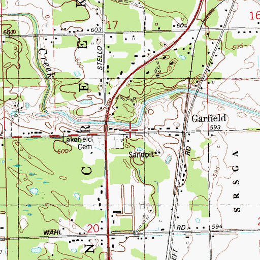 Topographic Map of Eastwood Post Office (historical), MI