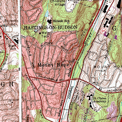 Topographic Map of Lefurgy Park, NY
