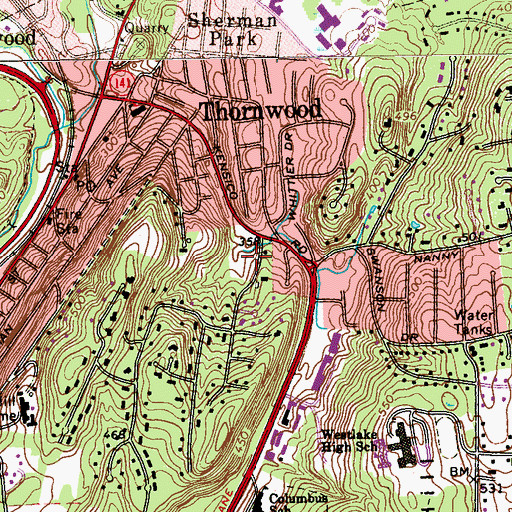 Topographic Map of Leith Pond Park, NY