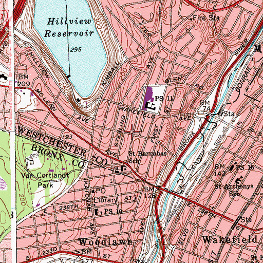 Topographic Map of McLean Heights, NY