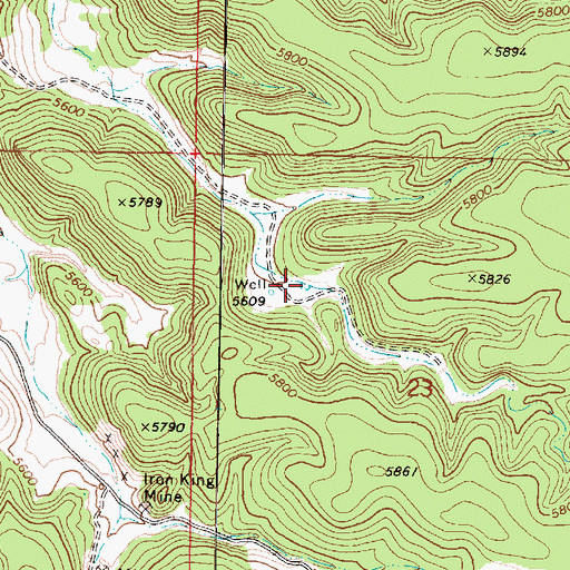 Topographic Map of Iron Mine Tank, AZ