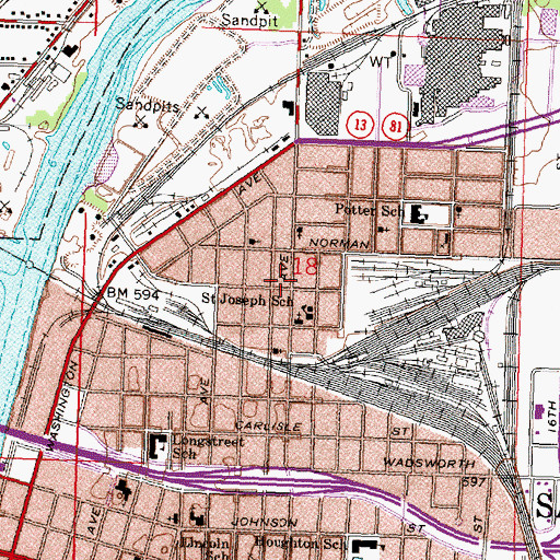 Topographic Map of Bethune Park, MI