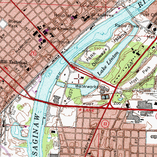 Topographic Map of Andersen Enrichment Center, MI