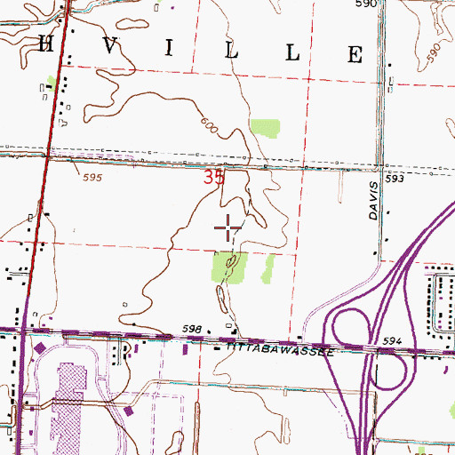 Topographic Map of North Saginaw Charter Academy, MI