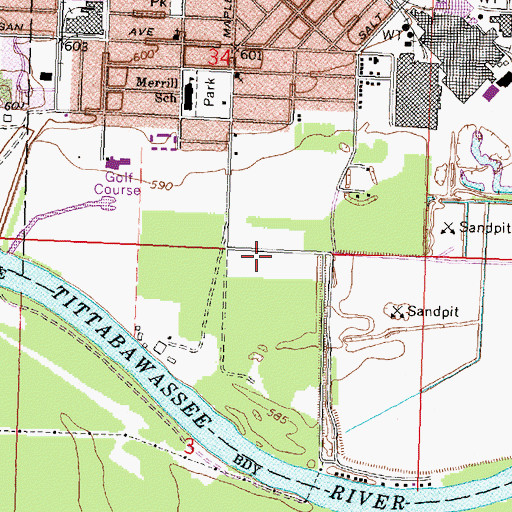 Topographic Map of Green Point Environmental Learning Center, MI
