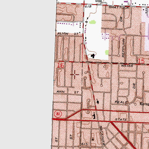 Topographic Map of Can-Amera Park, MI