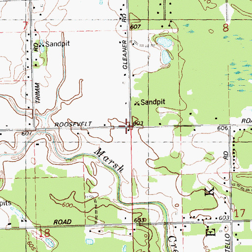 Topographic Map of Orr Post Office (historical), MI