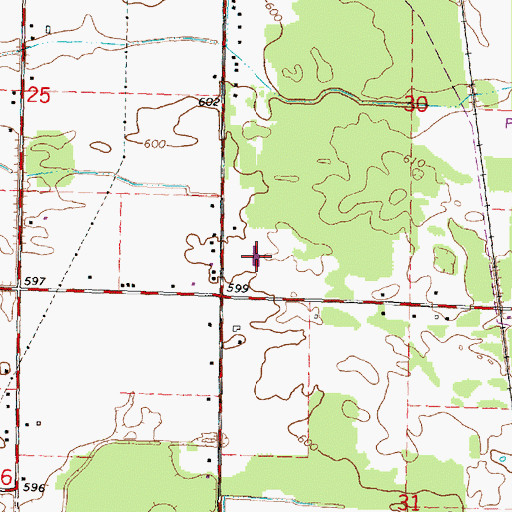 Topographic Map of Sheridan Road Baptist Church, MI
