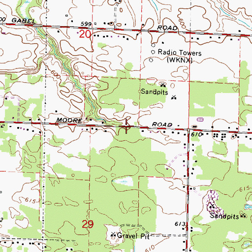 Topographic Map of Calvary Community Church, MI