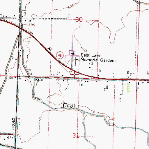 Topographic Map of Blumfield Township Fire Department, MI