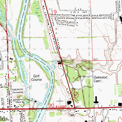 Topographic Map of Saginaw Family Physicians, MI