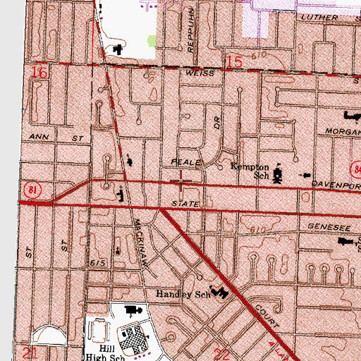 Topographic Map of Great Lakes Family Health Center, MI