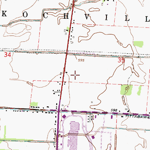 Topographic Map of Davenport University, MI