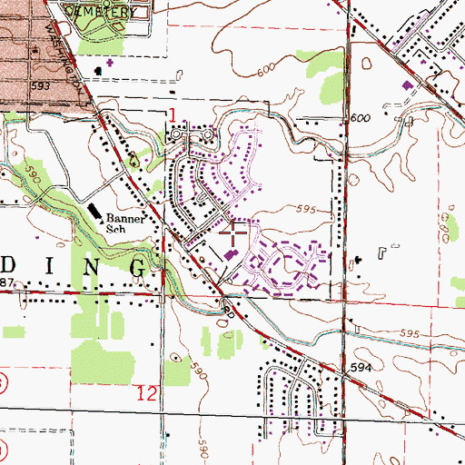 Topographic Map of Coulter School Park, MI