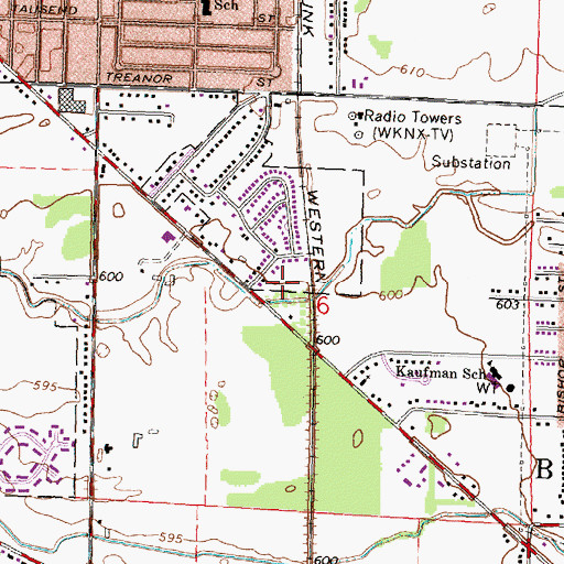 Topographic Map of Haljean Park, MI