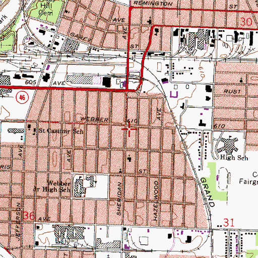 Topographic Map of Hillier Educational Center, MI