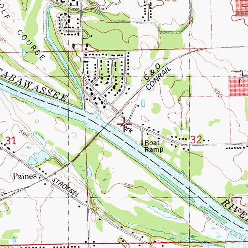 Topographic Map of West Michigan Park, MI