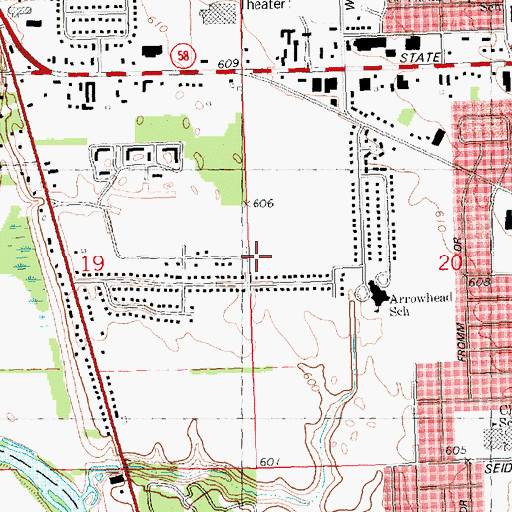 Topographic Map of Saginaw Township Playscape, MI