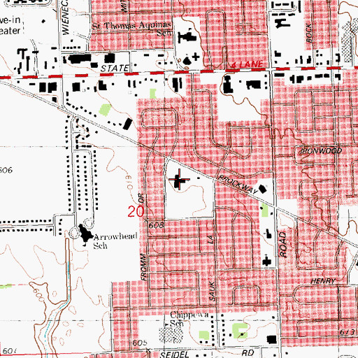 Topographic Map of Good Shepherd Lutheran School, MI