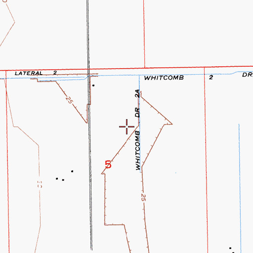 Topographic Map of Whitcomb Drain Two A, CA