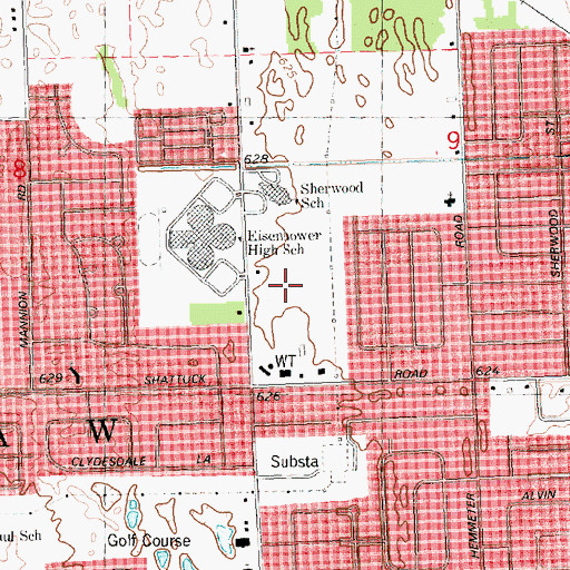 Topographic Map of George Olson Recreation Complex, MI