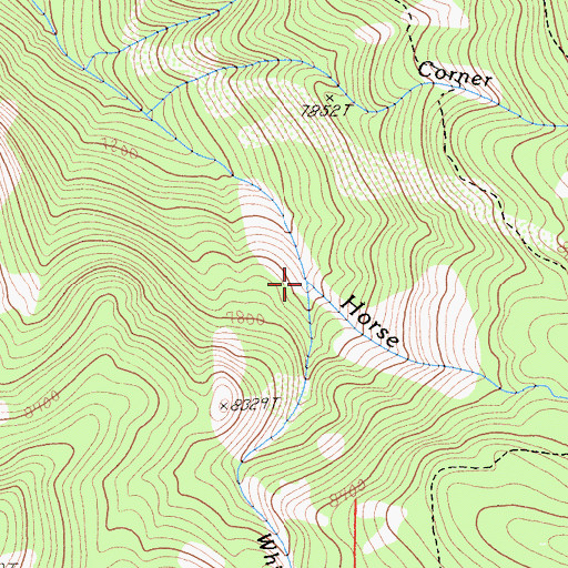 Topographic Map of Whitman Creek, CA