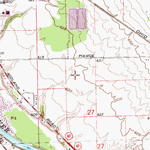 Topographic Map of Saginaw Correctional Facility, MI