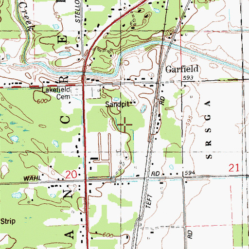 Topographic Map of Swan Creek Township Park, MI