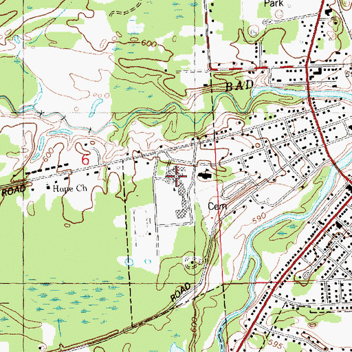 Topographic Map of Saint Charles High School, MI