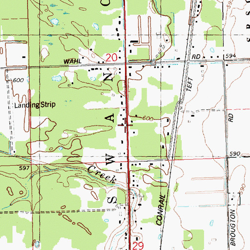 Topographic Map of Faith Fellowship Assembly of God Church, MI