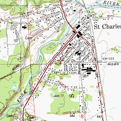Topographic Map of Nativity Lutheran Church, MI