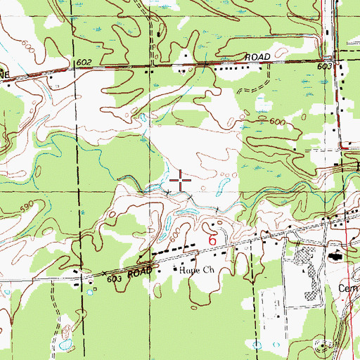 Topographic Map of Kimberly Oaks Golf Club, MI