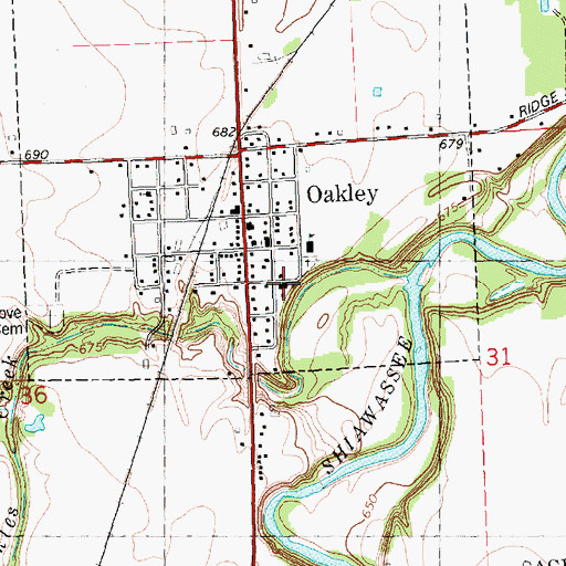 Topographic Map of Saint Michael Church, MI