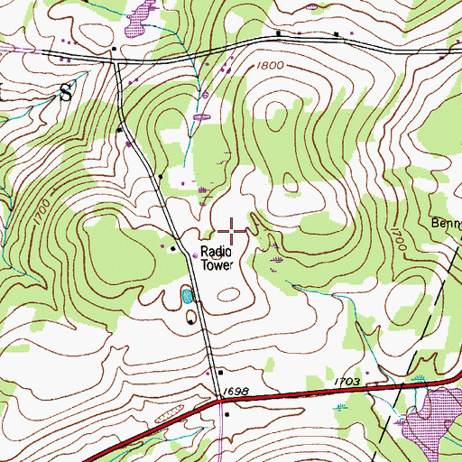 Topographic Map of White Sky Farm, NY