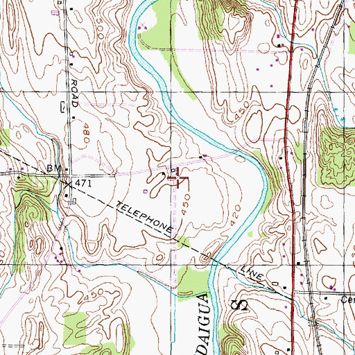 Topographic Map of Adsitt Farms, NY