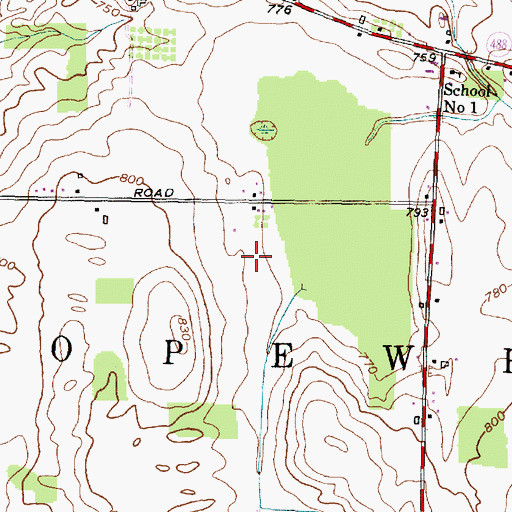 Topographic Map of Willow Pond Aqua Farm, NY