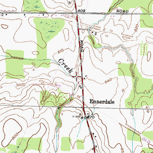 Topographic Map of Hilton Farms, NY