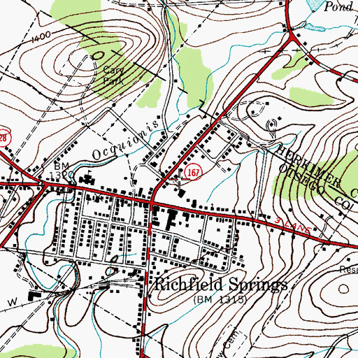 Topographic Map of Presbyterian Church Cemetery, NY