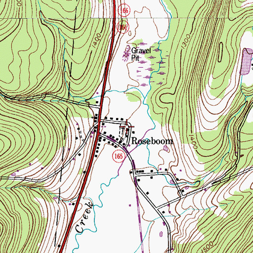 Topographic Map of Roseboom Cemetery, NY