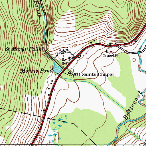 Topographic Map of Morris Family Burial Ground, NY