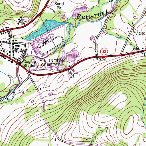 Topographic Map of Quaker Burying Ground, NY