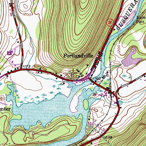 Topographic Map of Pine Grove Cemetery, NY