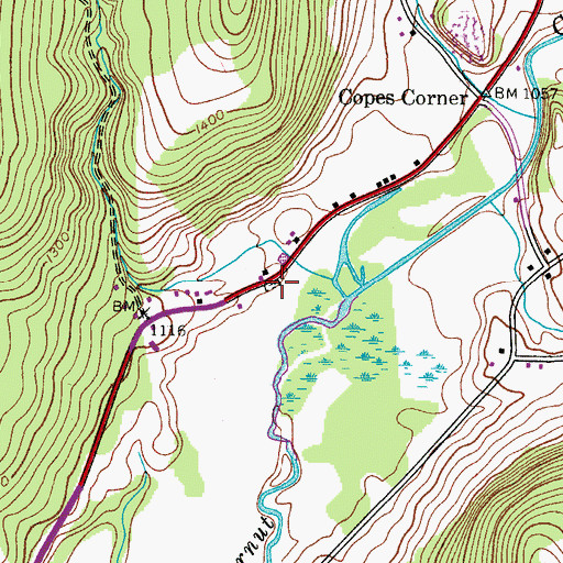 Topographic Map of Upton Park Cemetery, NY