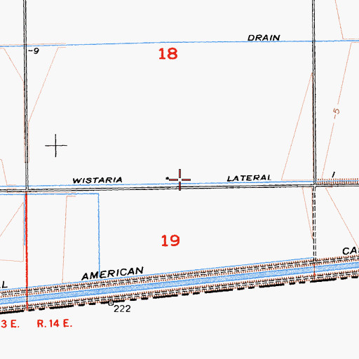 Topographic Map of Wistaria Lateral One, CA