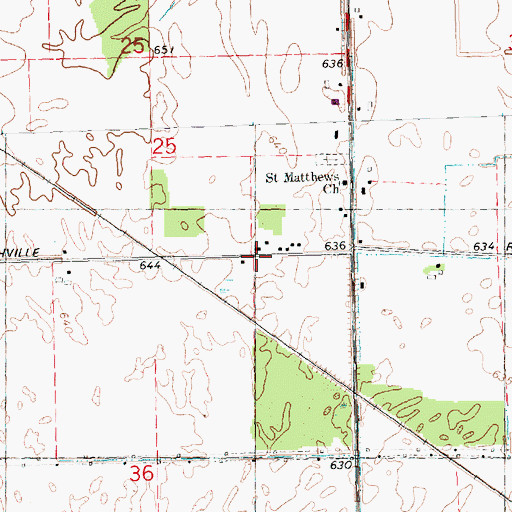 Topographic Map of Saint Dominic Savio Church, MI