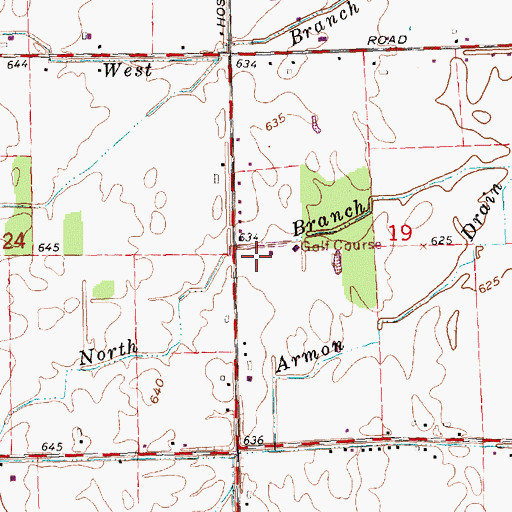 Topographic Map of Beech Hollow Golf Course, MI