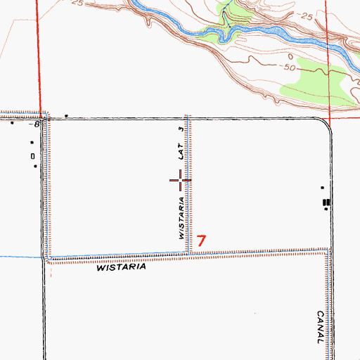 Topographic Map of Wistaria Lateral Three, CA