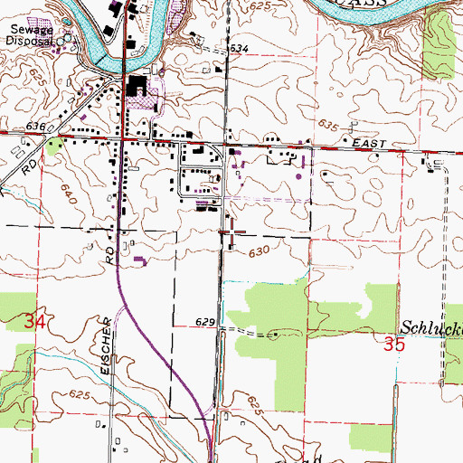 Topographic Map of Frankenmuth Jellystone Park, MI