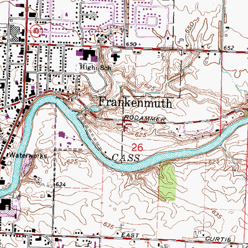 Topographic Map of Blessed Trinity Catholic Church, MI