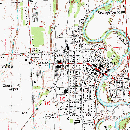 Topographic Map of Chesaning Station, MI